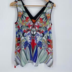 Clover Canyon Chasers Floral Flowy Romantic Luxury Tank XS